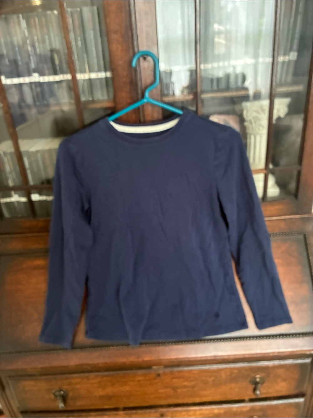 Isaac Mizrahi Navy Long-Sleeve Crewneck Tee for Kids